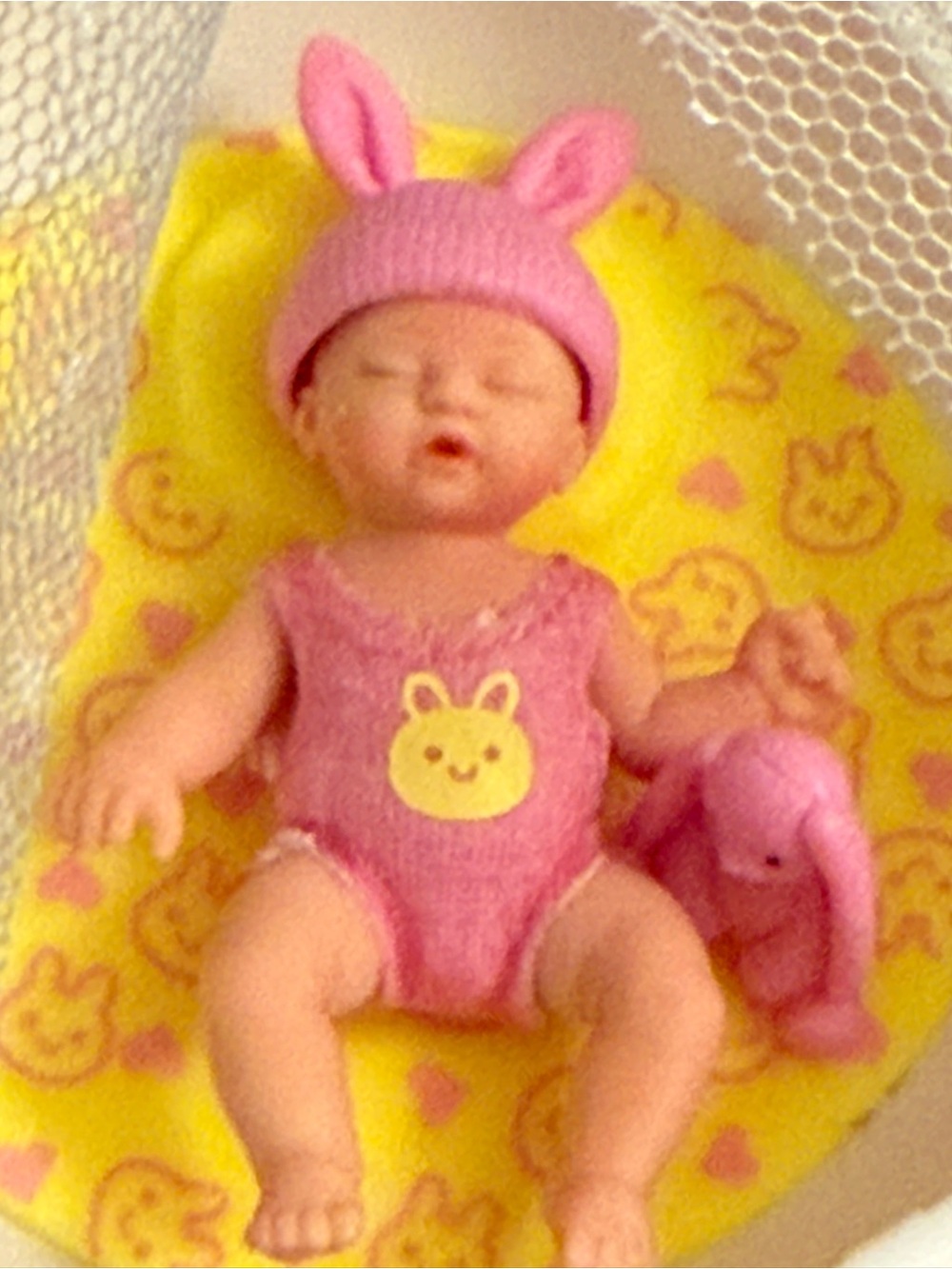 Series 2 My Mini Baby with Pink Bunny Outfit& Crib